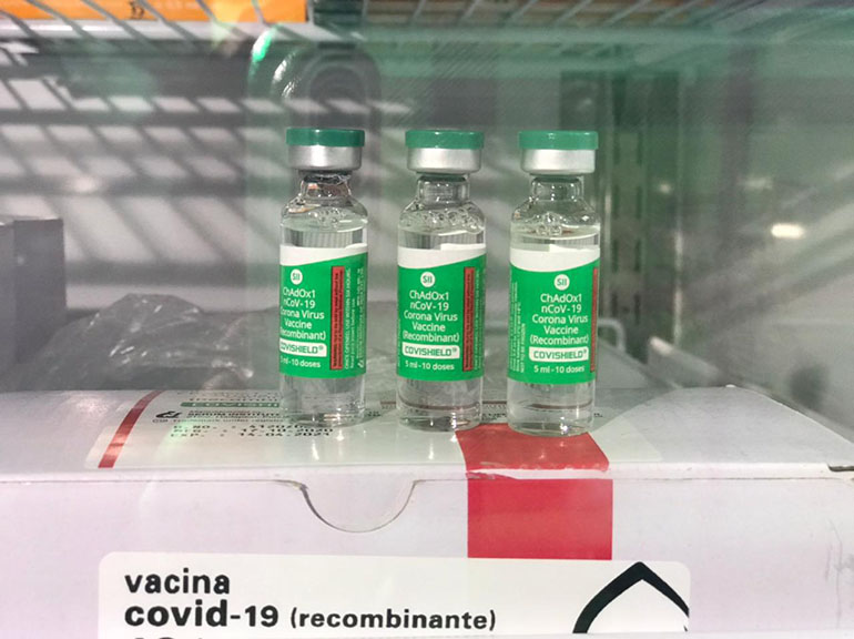Doses da vacina de Oxford chegaram hoje a Indaiatuba (Foto: Eliandro Figueira/RIC/PMI)