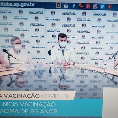 Nova etapa da vacinação contra a covid é divulgada em live (Fotos: Reprodução/Facebook)