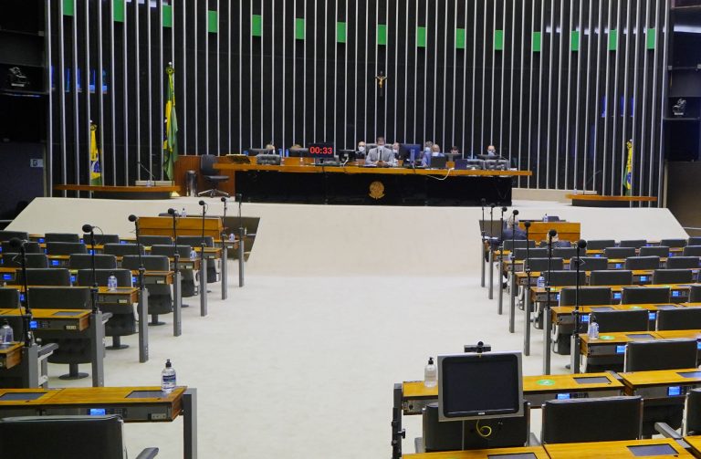 Sessão do Plenário da Câmara dos Deputados realiza votações por sistema virtual (Foto: Pablo Valadares/Câmara dos Deputados)