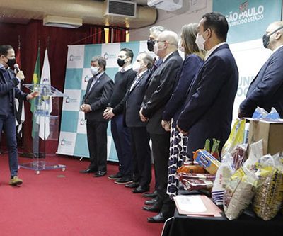 Governador João Doria fez entrega das cestas básicas, hoje, em Campinas (Foto: Governo do Estado de São Paulo)