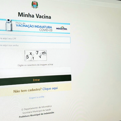 O Minha Vacina está disponível no site da Prefeitura (Foto: Arquivo/RIC/PMI)