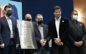 Vice-governador, Rodrigo Garcia, e outras autoridades em cerimônia em Indaiatuba (Foto: Patrícia Lisboa/Blog da Pimenta/Direitos Reservados)