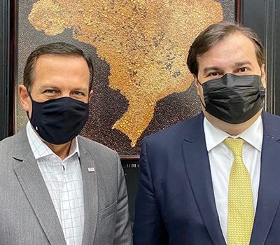 Governador João Doria e o deputado federal Rodrigo Maia, que será nomeado secretário estadual de Projetos e Ações Estratégicas de São Paulo (Foto: Governo SP)