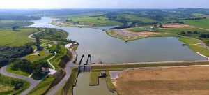Barragem do Rio Capivari-Mirim no Parque do Mirim (Foto: DCS/Saae)