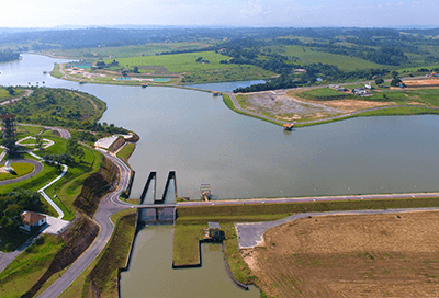 Barragem do Rio Capivari-Mirim é importante fonte de abastecimento no período de estiagem (Foto: DCS/Saae)