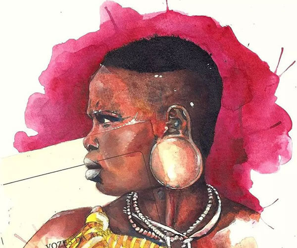 A História da África e do Brasil africano são temas frequentes na produção do artista plástico Anderson Vicentini (Foto: Divulgação/RI/PMI)