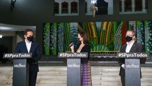 Números da pandemia foram divulgados pelo governo estadual em entrevista coletiva (Foto: Governo do Estado de SP)