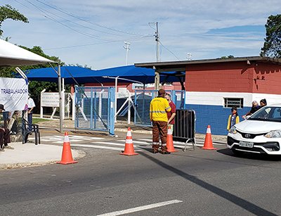 Centro Esportivo é o local da vacinação contra a covid-19 no sábado e domingo (Foto: Arquivo/Patrícia Lisboa/Dropes)