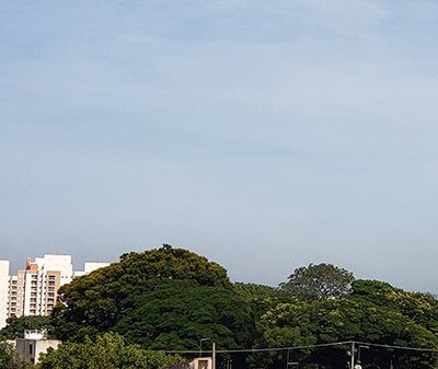 O sol aparece entre nuvens em Indaiatuba nesta quarta (Foto: Patrícia Lisboa/Dropes)