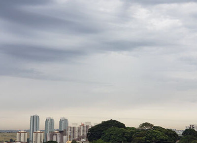 A manhã desta segunda é de céu nublado, em Indaiatuba (Foto: Patrícia Lisboa/Dropes)