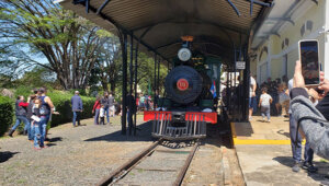 A Locomotiva D. Pedro II vai funcionar como atração turística uma vez por mês (Foto: Patrícia Lisboa/Dropes)