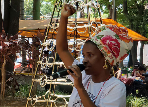 Participantes das comemorações do Dia da Consciência Negra faz reflexões para a data (Foto: Patrícia Lisboa/Dropes)