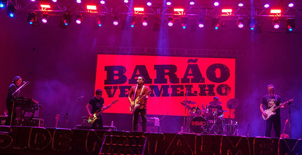 Barão Vermelho em show, no Parque Ecológico, em Indaiatuba, nesta sexta (Foto: Patrícia Lisboa/Dropes)