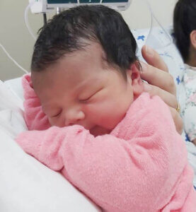 Mayumi é a primeira bebê nascida no Haoc em 2023 (Foto: Divulgação)