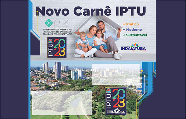 Novo formato do IPTU 2023 (Foto: Divulgação/RIC/PMI)