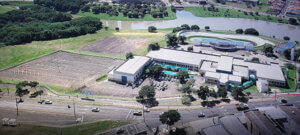 Novo prédio e nova portaria serão construídos na Fiec, no Jardim Regina (Foto: Reprodução/Drone Fiec)