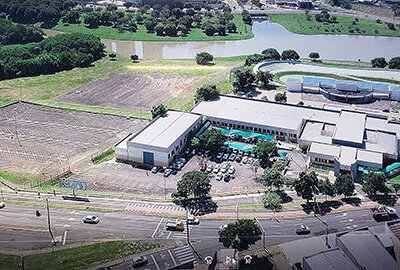 Novo prédio e nova portaria serão construídos na Fiec, no Jardim Regina (Foto: Reprodução/Drone Fiec)