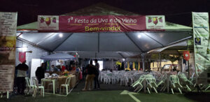 Festa da Uva e do Vinho de Videiras teve início na noite desta sexta-feira (Foto: Patrícia Lisboa/Dropes)