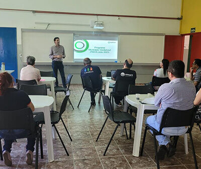 Interlocutores do Programa reunidos no Bosque do Saber para discutir novidades no formato da certificação (Foto: Sirlene Virgílio Bueno/RIC/PMI)