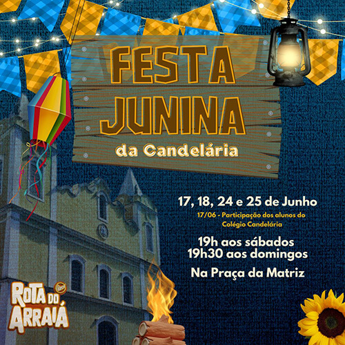 (Banners: Divulgação/Pascom/Paróquia NS Candelária)