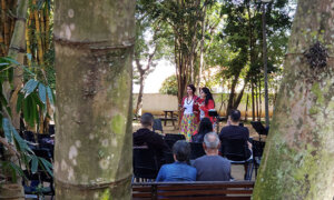 Projeto Jardim das Letras acontece no Bosque do Casarão Pau Preto (Foto: Patrícia Lisboa/Dropes)