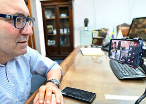 Prefeito de Campinas, Dario Saadi, participa de reunião virtual do Conselho da RMC (Foto: Carlos Bassan/PMC)