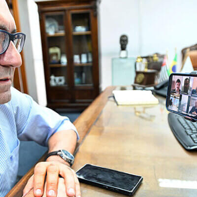 Prefeito de Campinas, Dario Saadi, participa de reunião virtual do Conselho da RMC (Foto: Carlos Bassan/PMC)