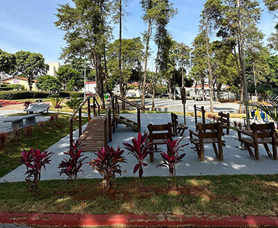 Revitalização da Praça Votura no Jardim Pau Preto é concluída (Foto: Eliandro Figueira/RIC/PMI)