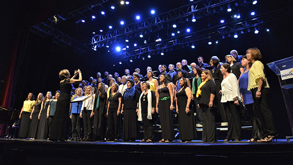 Coral Cidade de Indaiatuba em concerto no Ciaei (Foto: Arquivo/PMI)