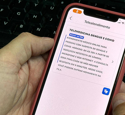 Telemedicina é retomada para atendimento de casos suspeitos de dengue e de covid-19 (Foto: Gabriel Beccari/PMI)