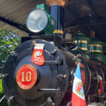 A locomotiva a vapor nº 10 é atração do Museu Ferroviário de Indaiatuba (Foto: Patrícia Lisboa/Dropes)