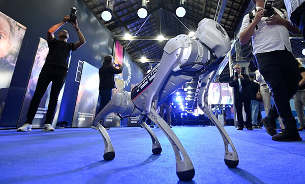 O cachorro robô é uma das atrações do Campinas Innovation Week (Foto: Rogério Capela/PMC)