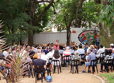 Roda de Choro do Núcleo Nabor no bosque do Casarão Pau Preto (Foto: Patrícia Lisboa/Dropes)