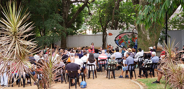 Roda de Choro do Núcleo Nabor no bosque do Casarão Pau Preto (Foto: Patrícia Lisboa/Dropes)