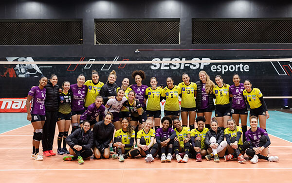 Times Osasco São Cristóvão Saúde e Renasce Vôlei Sorocaba participam de jogo amistoso, no “Dia da YANMAR”, no Sesi em Indaiatuba (Foto: Divulgação)