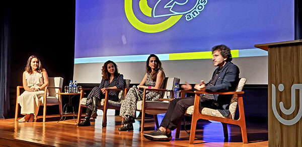 Bate-papo sobre a série Unidade Básica na UniMAX (Foto: Patrícia Lisboa/Dropes)