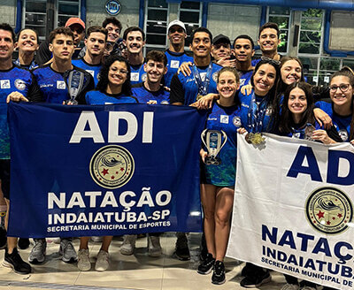 Equipe da Natação de Indaiatuba (Foto: Divulgação)