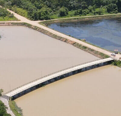 Saae conclui primeira etapa do desassoreamento da represa do Rio Capivari-Mirim (Foto: DCS/Saae)