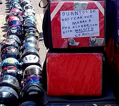 Motociclistas protestaram contra o uso do cerol no último final de semana (Foto: Jeferson Gasparini)