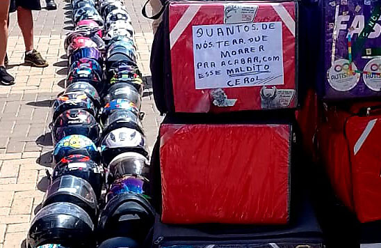 Motociclistas protestaram contra o uso do cerol no último final de semana (Foto: Jeferson Gasparini)