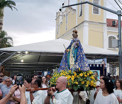 Procissão do Dia de Nossa Senhora Candelária, Padroeira de Indaiatuba, em 2024 (Foto: Patrícia Lisboa/Dropes)