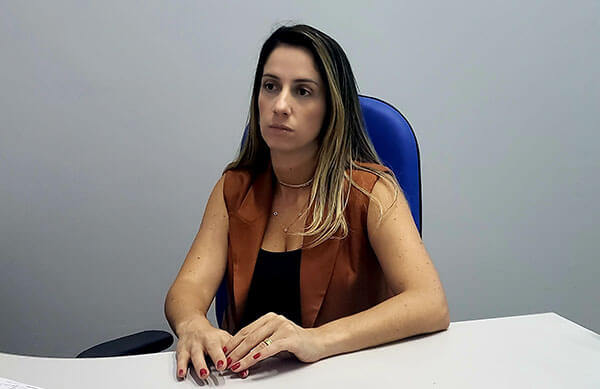 Heloisa Carla Salatino, secretária de Saúde de Indaiatuba, em entrevista ao DROPES, nesta semana (Foto: Patrícia Lisboa/Dropes)