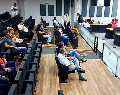 Ex-vereador Pepo organizou evento político realizado na Câmara (Foto: Patrícia Lisboa/Dropes)