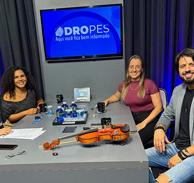 Gravação do PodCast do DROPES no estúdio do Jornal Mais Expressão (Foto: Lucas Cardoso)