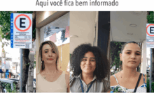 Miriam Galdino, Angélica Soares e Jaqueline Bispo opinião sobre a Zona Azul (Foto: Patrícia Lisboa)