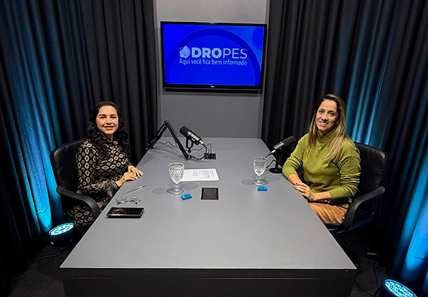 Secretária de Saúde de Indaiatuba, Heloisa Carla Salatino, em entrevista ao PodCast do DROPES (Foto: Lucas Cardoso)
