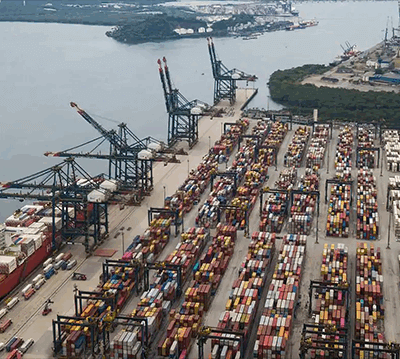 Taxa de 50% afeta cerca de 36% das exportações do Brasil para os Estados Unidos (Foto: Divulgação/Porto de Santos)