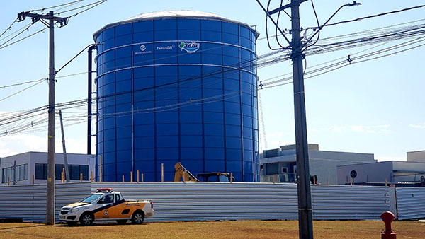 Preparativos para o início da desmontagem do reservatório teve início nesta semana (Foto: Patrícia Lisboa/Dropes)