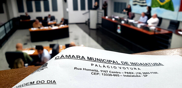 Primeiro turno da votação aconteceu na sessão ordinária da Câmara de Indaiatuba na segunda-feira, 4 de agosto de 2025 (Foto: Patrícia Lisboa/Dropes)