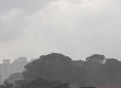O tempo fica instável, com chuva, nesta segunda, em Indaiatuba (Foto: Patrícia Lisboa/Dropes)